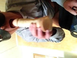 eat my cum from a dildo