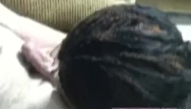 Ebony swinger Honey swallows stiff white