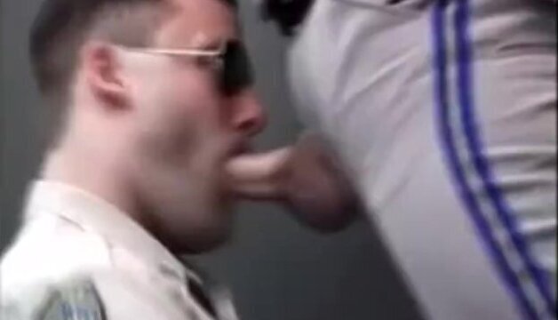 Cops Cock Sucking in the Locker
