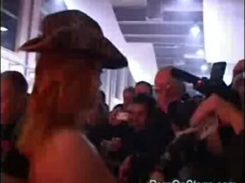 strippers teasing stage squizing