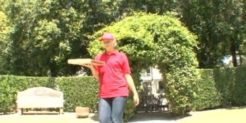 pizza delivery girl.