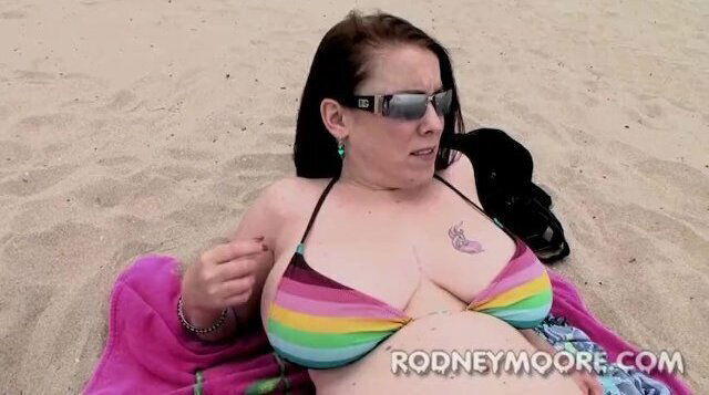 Desire Deluca BBW Bikini at the Beach Sucking and Fucking