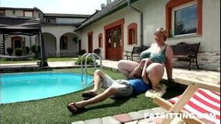 BBW femdom session with hard face sitting and cock stroking