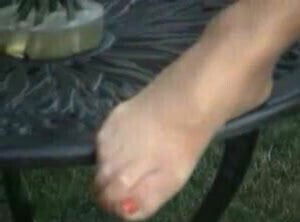 NEIGHBOR PANTYHOSE WIFE IN GARDEN