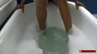 Ebony Femdom Goddess Bubble Bath Foot Worship