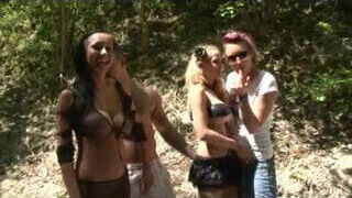 British slut Angel Long joins with threesome