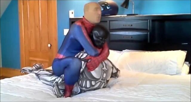 Pantyhose Masked Spiderman Humps Black Masked Android