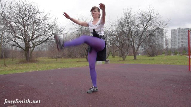 Jeny Smith pantyhose training