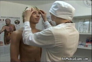 Boy Medical Exam for Shy Blond Student