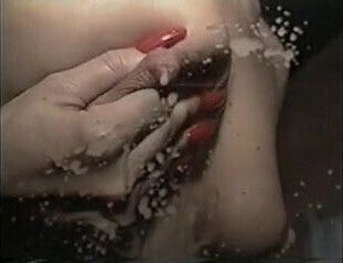 Hot Blonde Jazz Lactating on mirror - early 90's