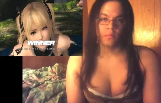 Cute Girl Plays Figthing Game