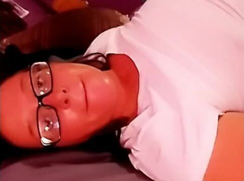 Beautiful glasses masturbation