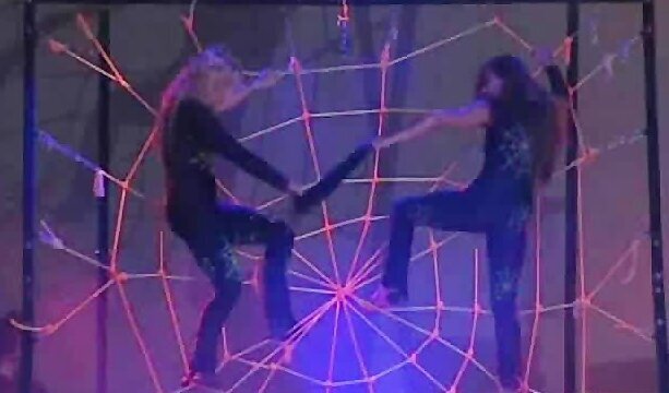 Dorothy Black and Ginger Jones performs naked on the stage