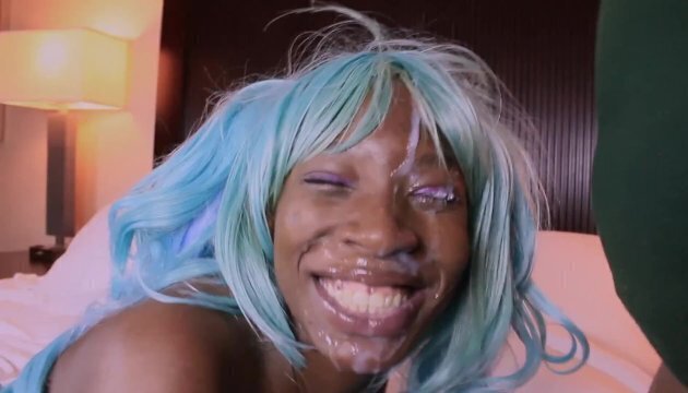 Super Films Ghetto petite slut gets face full jizz