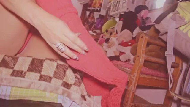 Beautiful woman shows exercises perfect body