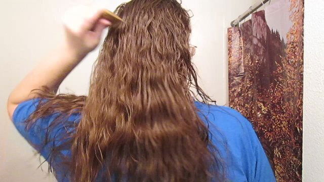 Hair Journal: Combing Long Curly Strawberry Blonde Hair Week (ASMR)