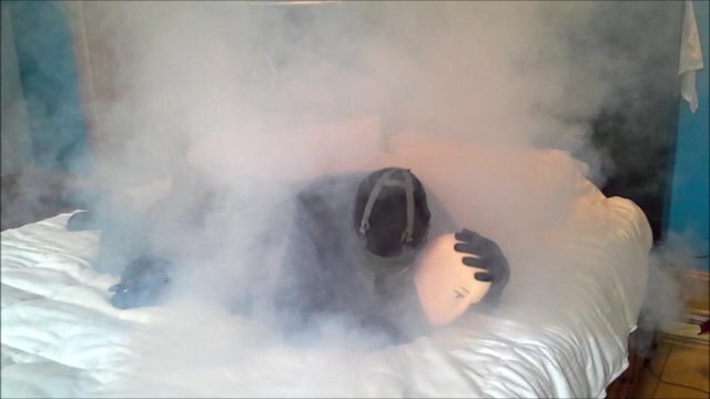 black masked spandex humps masked orca dummy part