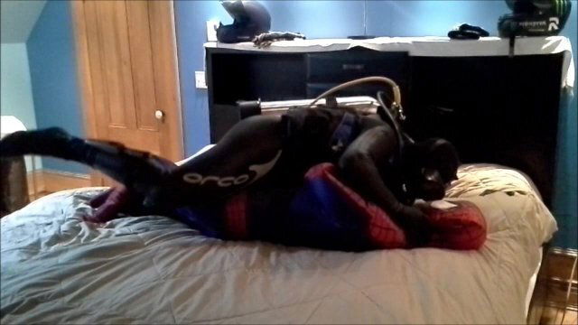 orca frogman dive gear gasses cums spiderman