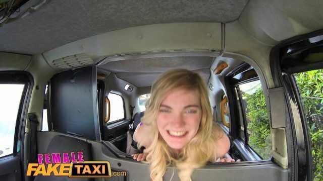 Female Fake Taxi Post student licks first pussy