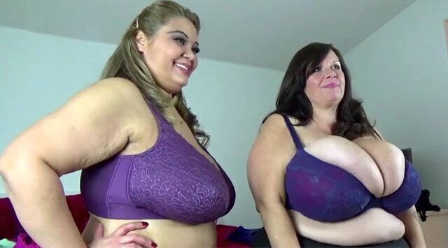 Gigantic Titty Chubby BBW whores Try on different bras