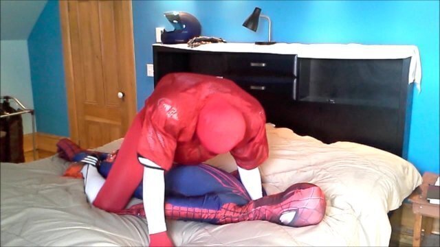 morphsuit with white socks spiderman
