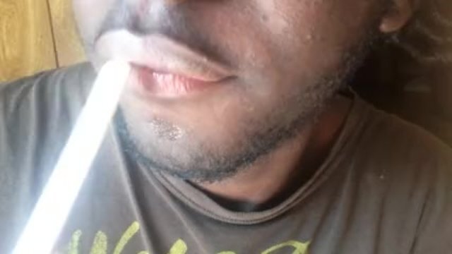 Beautiful drooling spitting tongue 1...