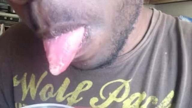 Beautiful drooling spitting tongue 2...