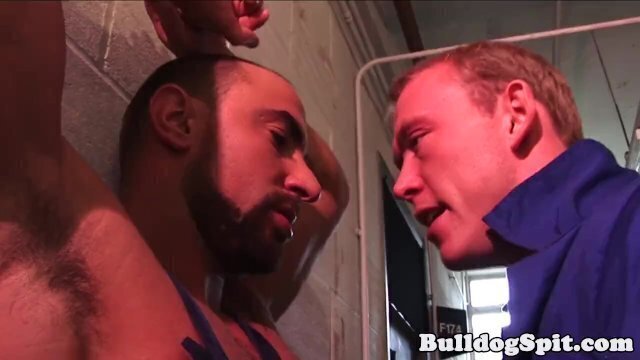 Muscle hunk throats bottom before rough fuck