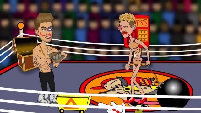 Justin Bieber miley cyrus fight...who will win?
