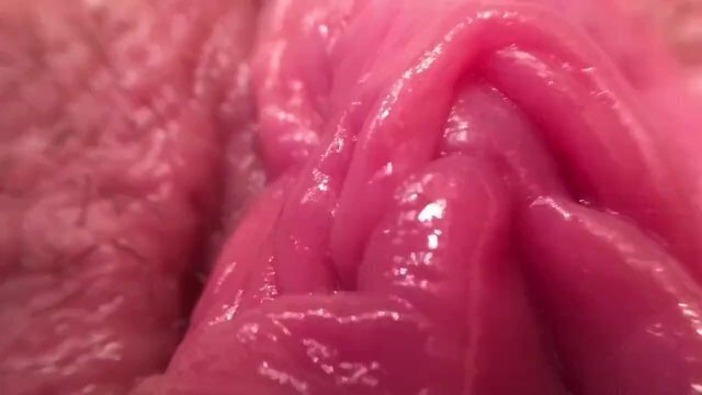 Macro Super Close Dripping Pulsating Pussy