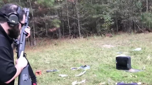 Shooting Printer with AR15 Blowing Office Space Tribute Parody