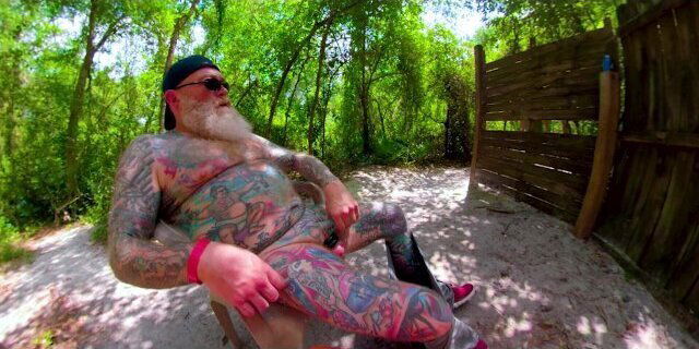 Inked Daddy Bear Playing in the Woods on 4/20 Pt 1