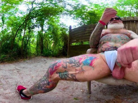 VR - Inked Daddy Bear Playing in the Woods on 4/20 Pt 3