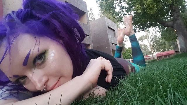 Purple Hair Goth Girl Feet