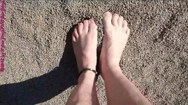 Nackte Käse Füße Outdoor