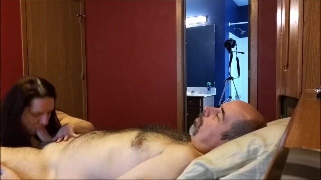 George Lays Back While Missy Licks Balls Sucks Uncut Dick