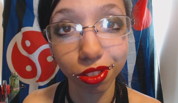 Applying Bright Lipstick Lovey Sweet Talking