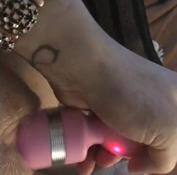 Fresh shaved pussy blonde strip toying ciunt contractions