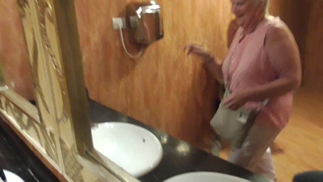 Grandmother surprised by unstoppable ejaculation in public! pornhub