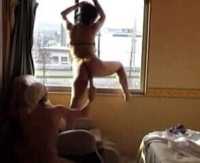 Public Window Dildo Orgasm