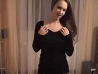 Young german woman dances, sucks and gets a facial