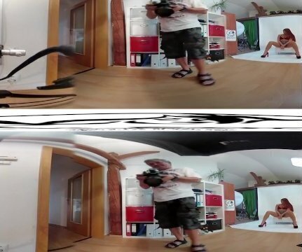 Nice Ornella Morgan 3DVR360 video backstage from shoot before masturbation