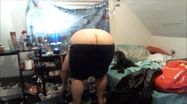 shorts smoking blunts naked