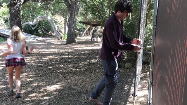 Girl next door gets fucked neighbor yard Erin Electra