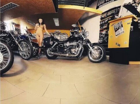 Model Bikes Babes Sexy clips 3DVR180