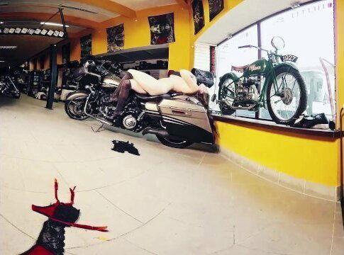 Model Bikes Babes Sexy clips 3DVR180