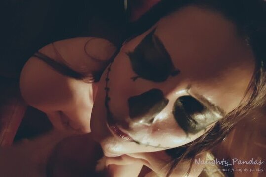 Halloween evening amateur sex hot messy scene