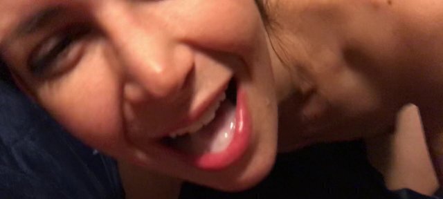 Homemade wife laying sucking swallowing with