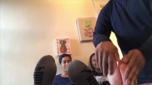 Pre-tickle shoot interview with yivette and Egypt