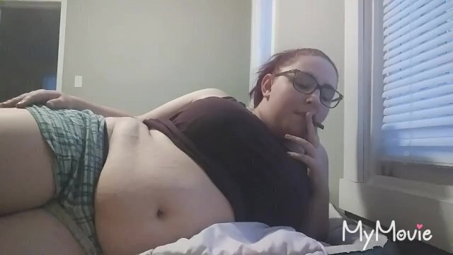 Requested smoking with soft belly showing